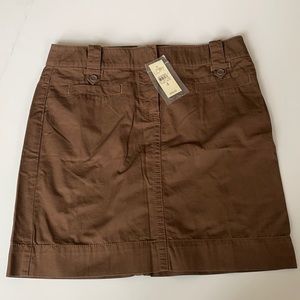 NWT Ann Taylor Loft Brown Mini Skirt